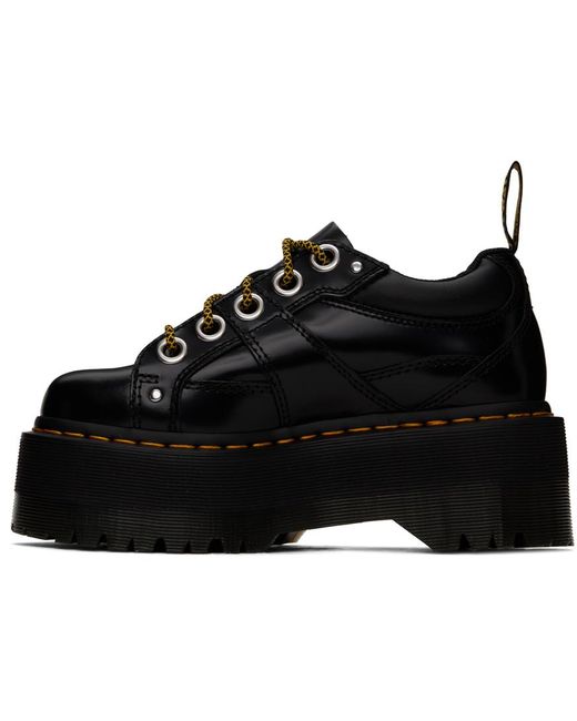 Chaussures oxford buttero noires en cuir à cinq œillets et à semelle max à plateforme Dr. Martens en coloris Black