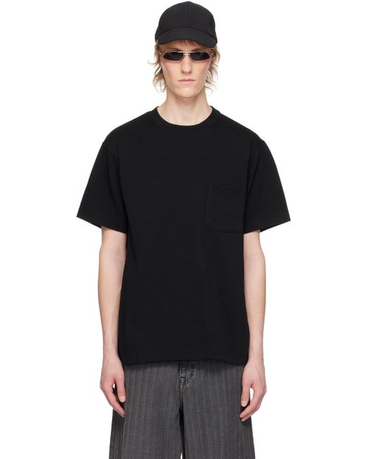 N. Hoolywood Black Patch Pocket T-Shirt for men