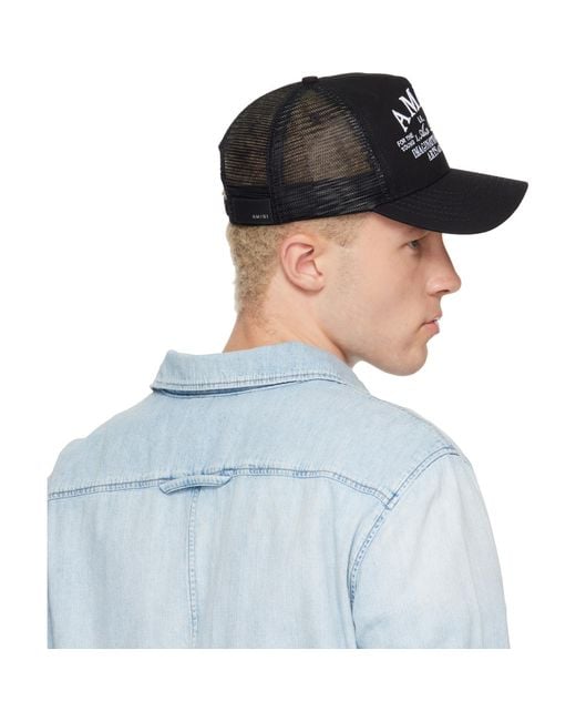 Amiri Blue 'Arts District' Trucker Cap for men