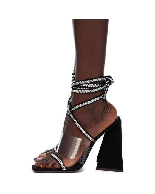 The Attico Brown Black Isa Heeled Sandals