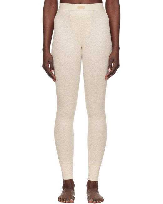 Skims Natural Cotton Rib Leggings
