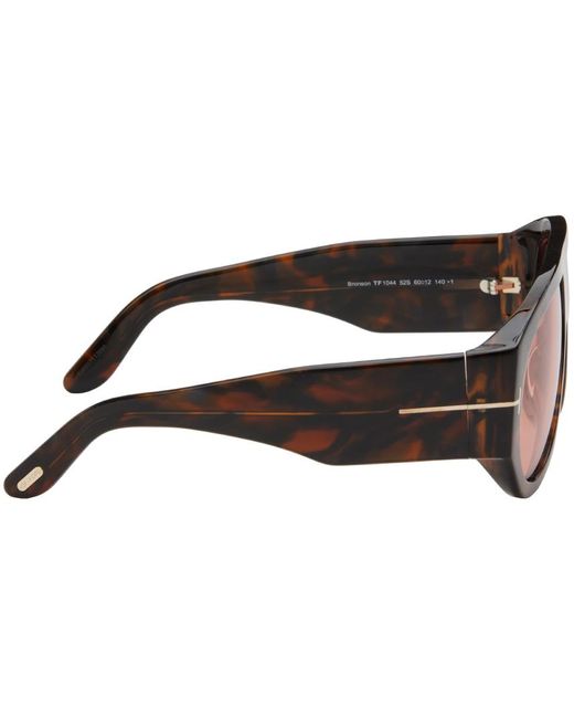Tom Ford Black Tortoiseshell Bronson Sunglasses for men