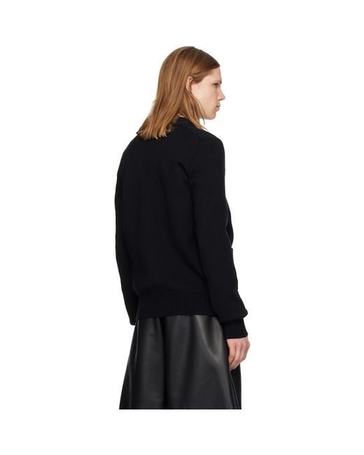 Sacai Black Cotton Cashmere Knit Cardigan for men