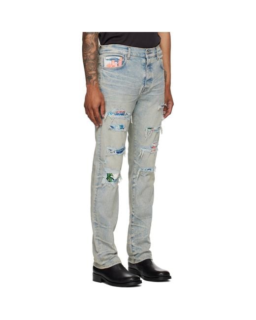 Amiri Blue Thrasher Slim Jeans for men