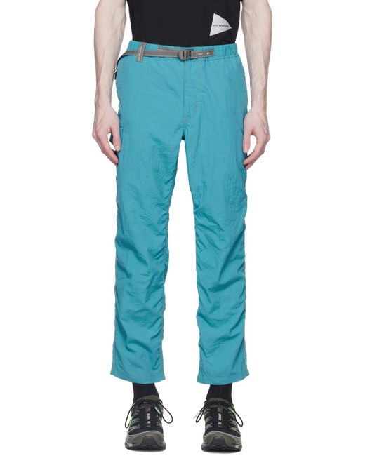And Wander Blue Hiker Cargo Pants for men