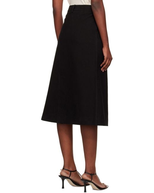 GIA STUDIOS Black Grace Midi Skirt