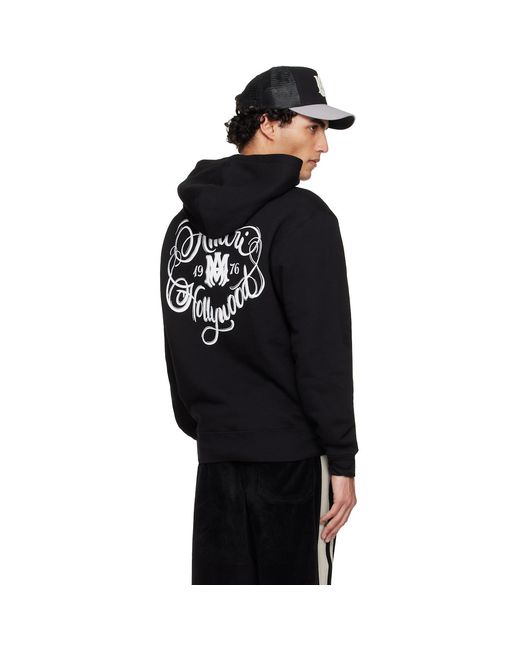 Amiri Black Varsity 'Hollywood' Hoodie for men