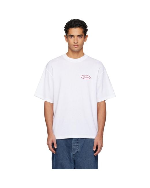 Jacquemus White La Croisière 'The Stazione' T-Shirt for men