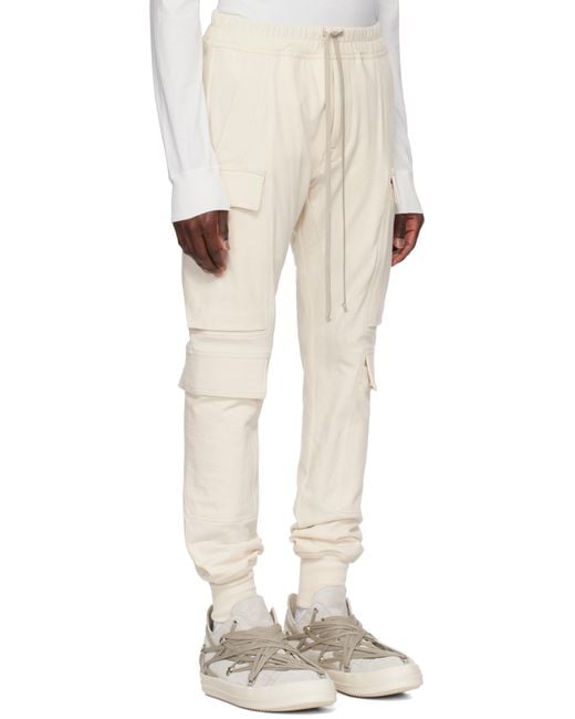 Rick Owens Natural Off- Hollywood Mastodon Mega Cargo Pants for men