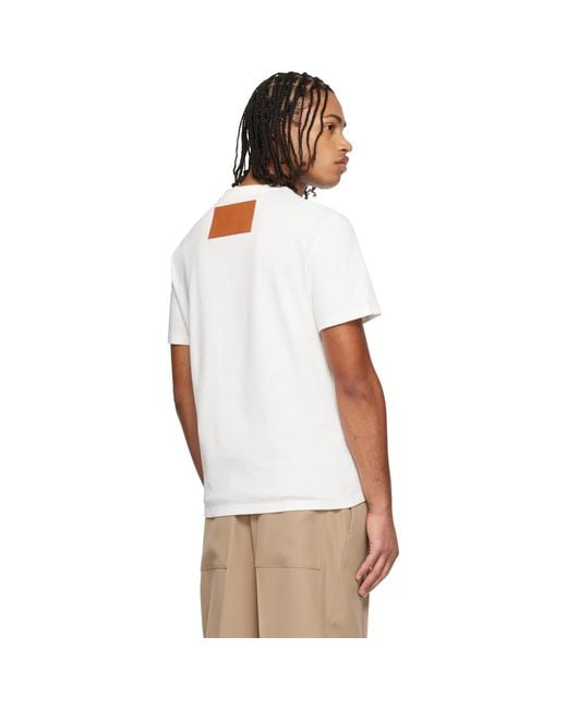 Jil Sander White Logo Patch T-Shirt for men