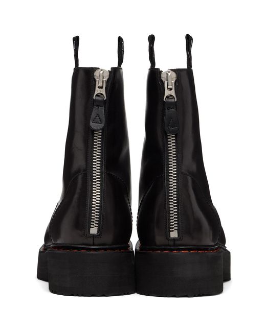 R13 Black Single Stack Boots for men