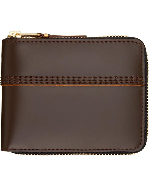 Comme des Garçons Brown Triple Stitch Wallet