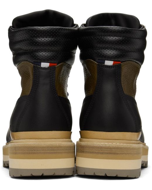 Moncler Black & Brown Peka Boots for men