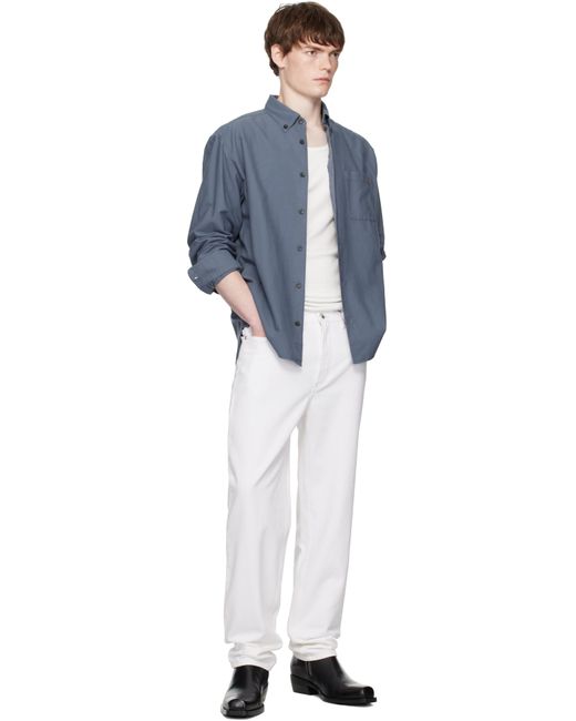 メンズ A.P.C. ブルー Mateo ロゴ シャツ Blue