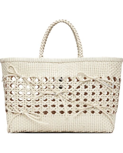 OSOI Metallic Off- Biscuit Tote