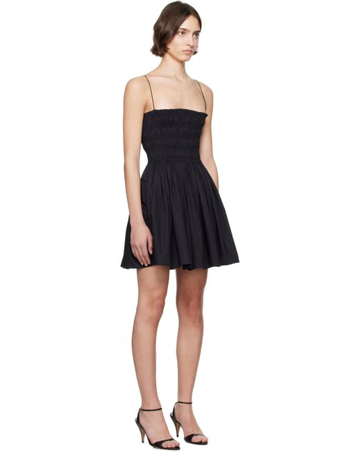 Matteau Black Shirred Bodice Minidress
