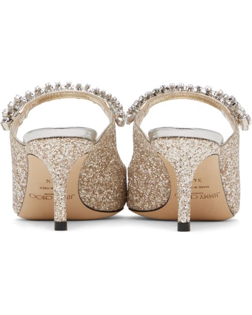 Jimmy Choo ゴールド Bing 65 ミュール Black