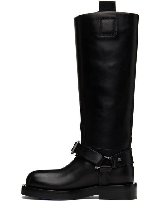 Burberry Black Saddle Tall Boots