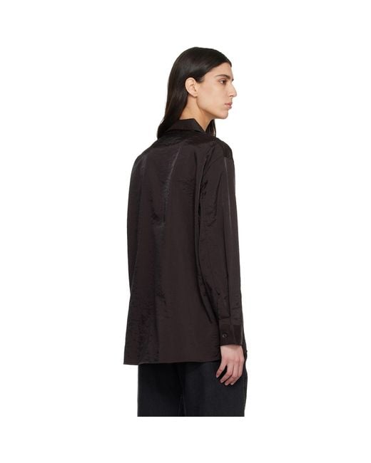 Studio Nicholson Black Burgundy Pinole Shirt