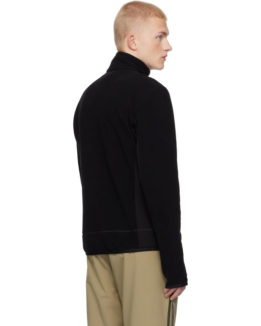 Moncler Black Maglia Lupetto Con Zip Jacket for men