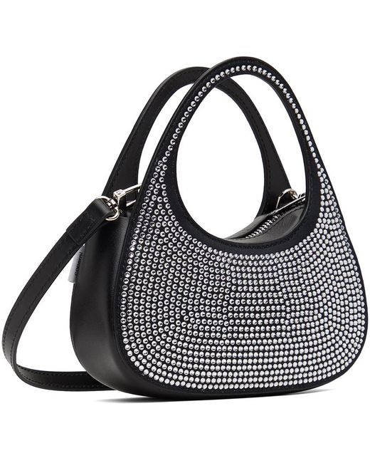 Coperni Black Crystal Embellished Micro Baguette Swipe Bag