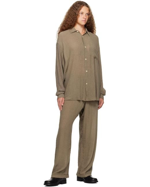 Our Legacy Natural Taupe Reduced Trousers