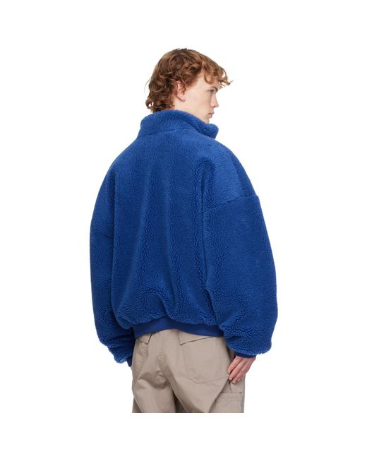 Balenciaga Blue Zip-Up Jacket for men