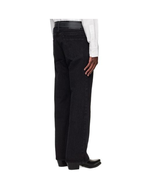 Sir Black Bootcut Washed Jeans for men