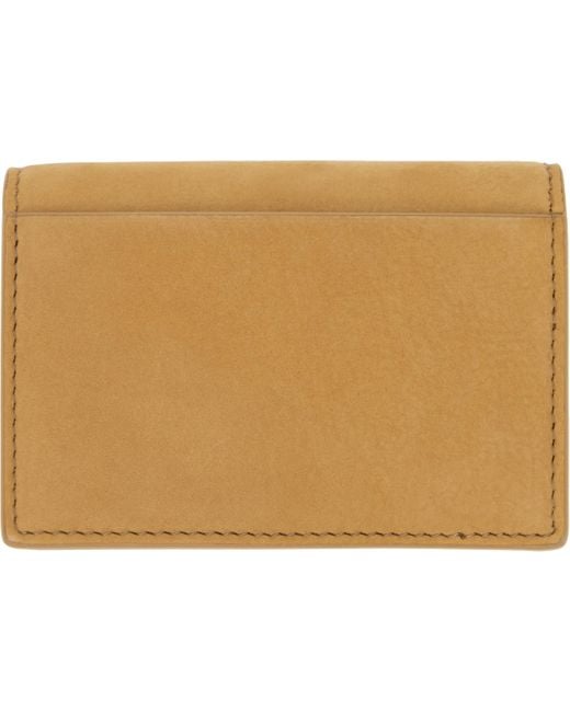 Tom Ford Black Tan Nubuck T Line Business Card Holder for men