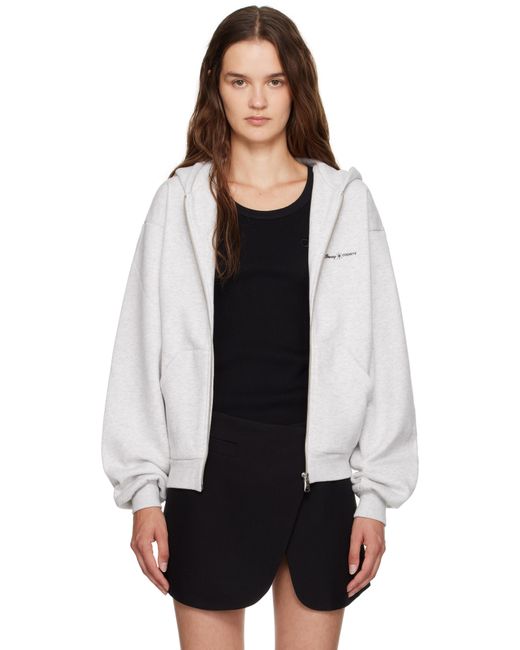 Pull À Capuche Gris À Appliqué De Couronne Et À Glissière Coperni en coloris Black