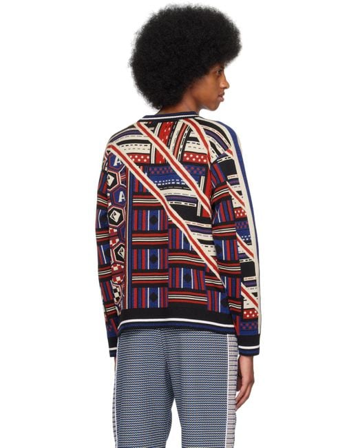 Ahluwalia Red Quadri Sweater for men