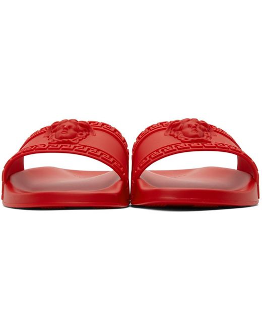 versace slides men red