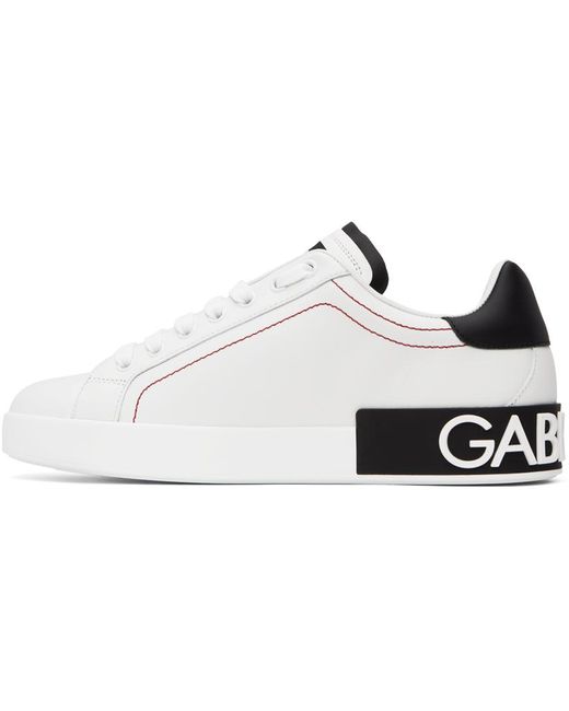 Baskets blanches à logo gaufré Dolce & Gabbana pour homme en coloris Black