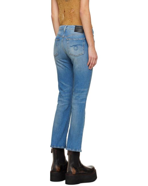 R13 Blue Kick Fit Jeans Lyst