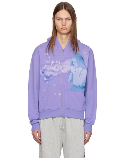 Pull À Capuche Clock Tower Mauve PRAYING pour homme en coloris Purple