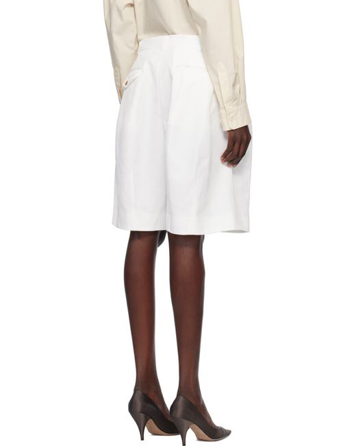 Short Blanc En Sergé De Polyester COMME DES GARÇON BLACK en coloris White