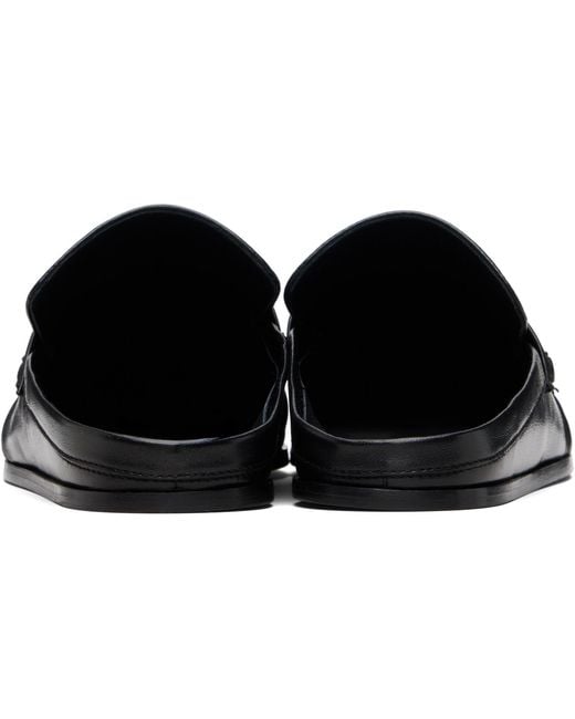 Jil Sander Black Moc Toe Loafers