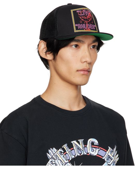Rhude Black 'Live S' Cap for men
