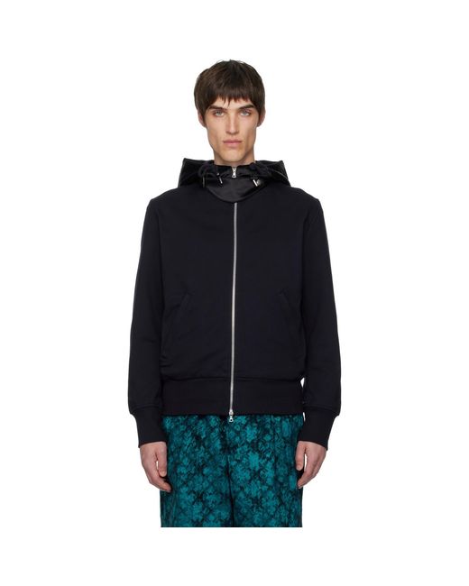 Dries Van Noten Blue Printed Hoodie for men