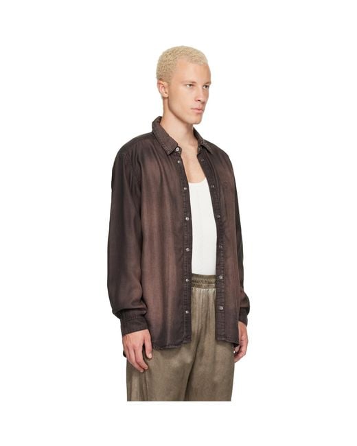 DIESEL Brown Fluid Shirt for men