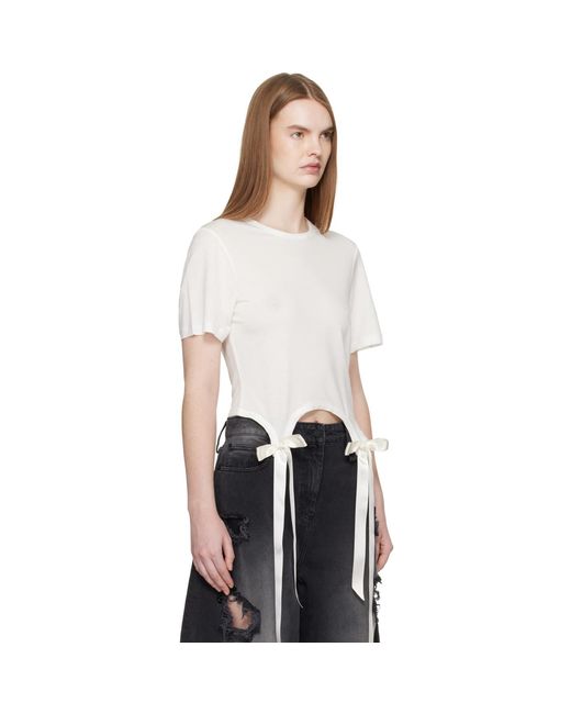 Simone Rocha Black Off- Bow Tail Easy T-Shirt