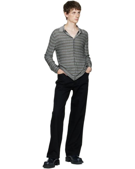 Eckhaus Latta Black Wide-Leg Jeans for men