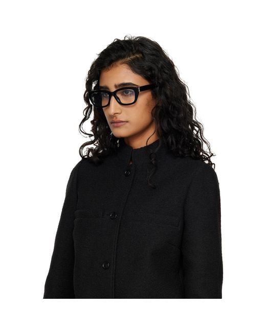 Saint Laurent Black Sl M153 Medium Monogram Hinge Glasses