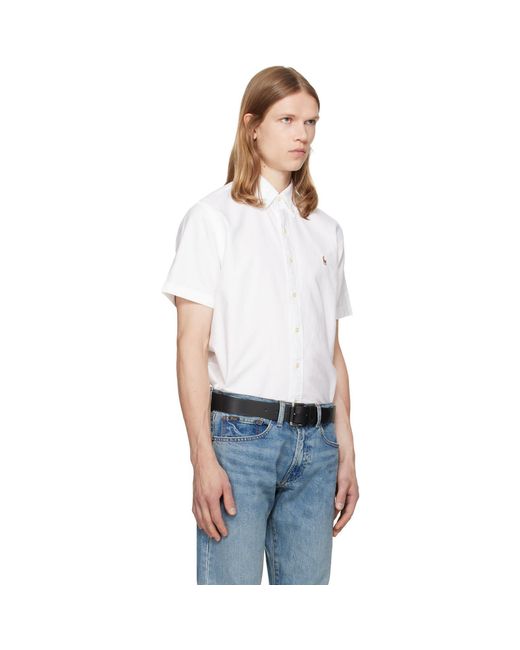 Polo Ralph Lauren White Classic Fit Oxford Shirt for men