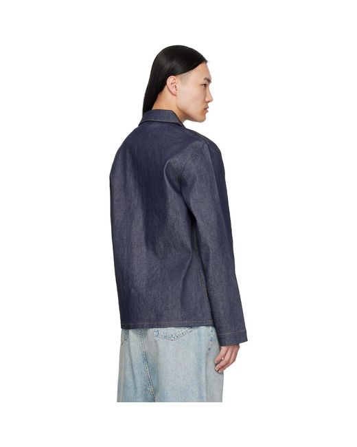 A.P.C. Blue Kerlouan Logo Denim Jacket for men