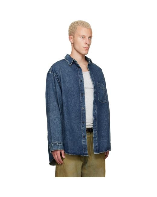 Agolde Blue Boyle Denim Shirt for men