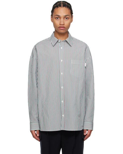 Chemise blanc et vert à rayures Juun.J pour homme en coloris Gray