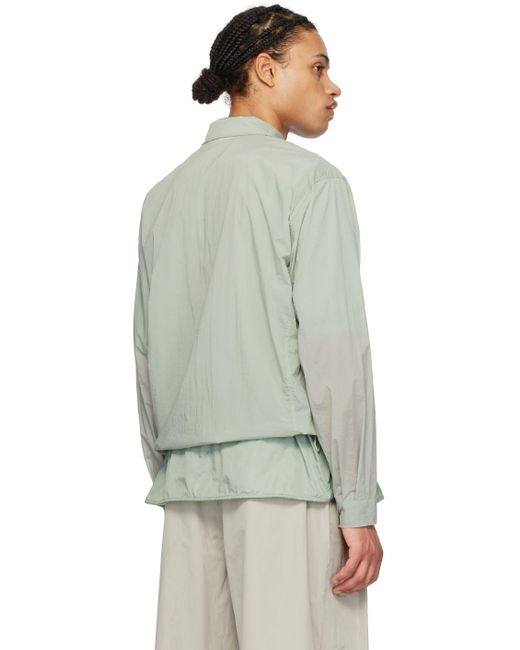 Amomento Green Zip-up Shirt for men