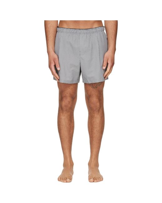 Our Legacy Blue Boxer Swim Shorts for men