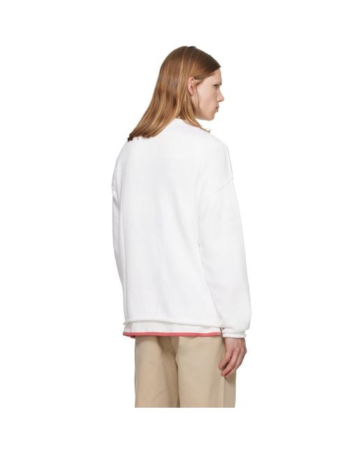Polo Ralph Lauren White Polo Bear Bike Sweater for men